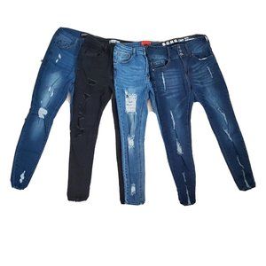 4 Pairs Sz 7 Junior Distressed Jeans. C'EST Toi, Enjean, SONG, Wax Jeans